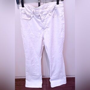 Good American Cream High-Waisted Pants